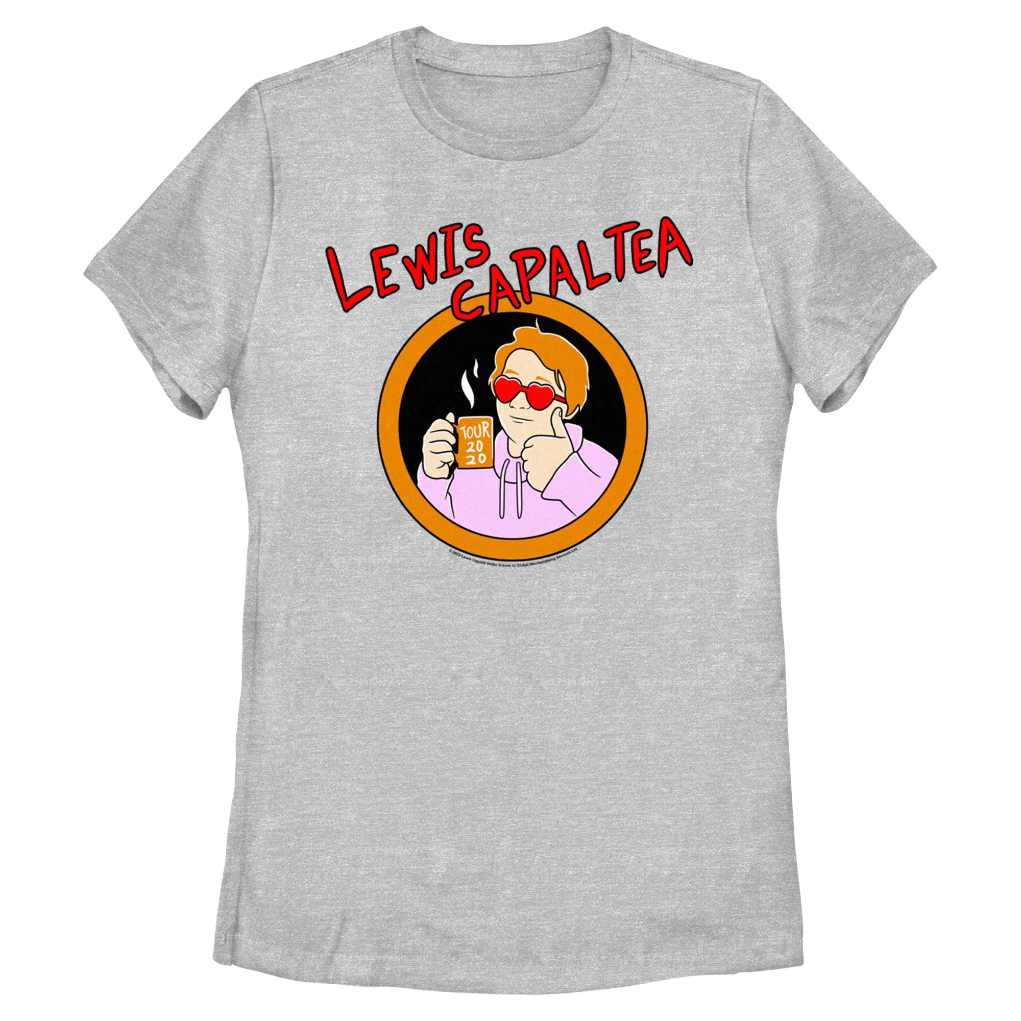Women's Casual Fashion Printed Round Neck Lewis Capaldi Capaltea Tour T-Shirt, Fit Design Women's Top