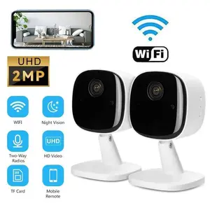Mini Smart Home Surveillance Camera, 1 Set 2.4G WiFi Camera with Night-Vision, Indoor Remote Viewing Camera, Portable Camera for Home Security