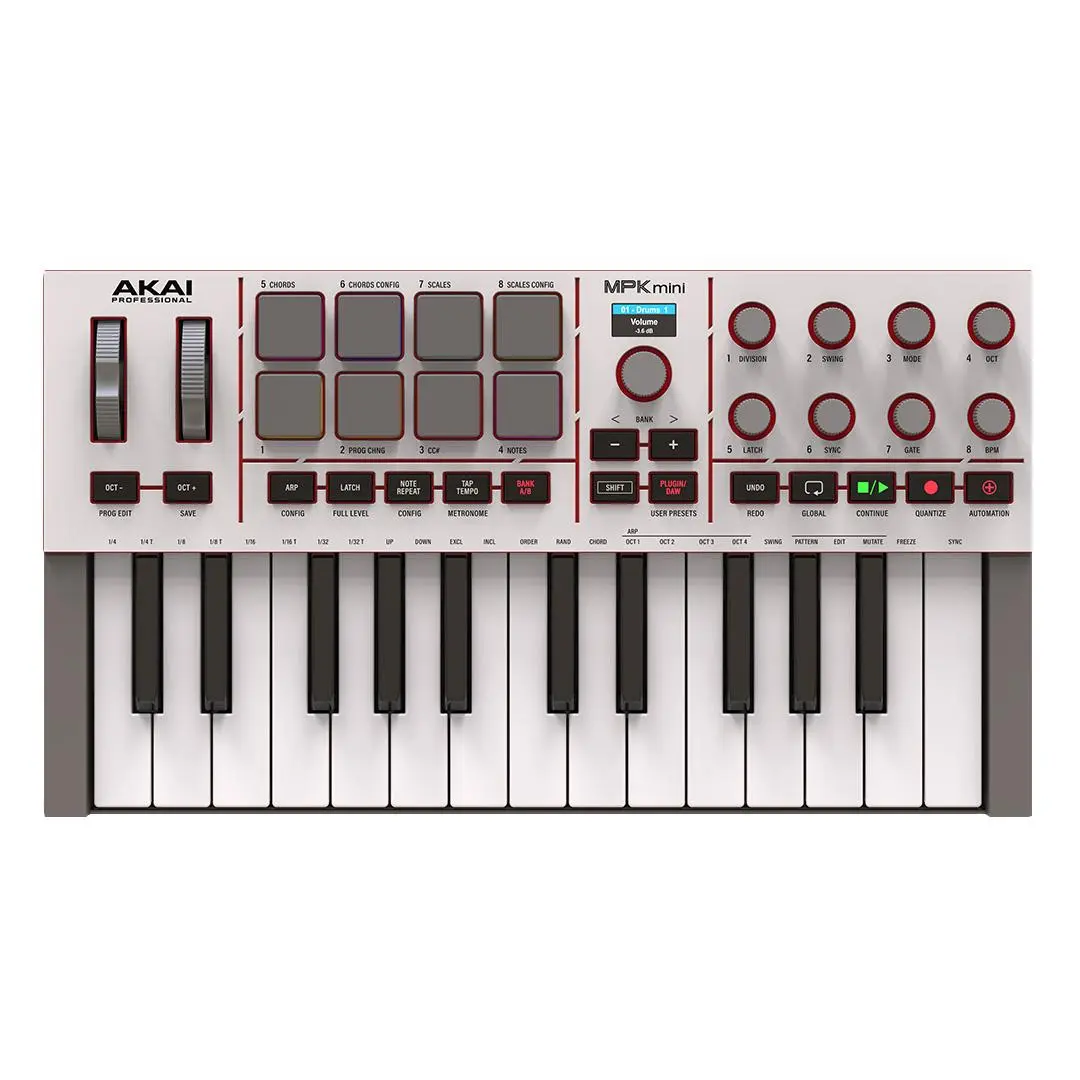 Akai Professional MPK Mini 4 25-Key MIDI Keyboard Controller - Grey Akai Professional MPK Mini 4 25-Key MIDI Keyboard Controller - Grey