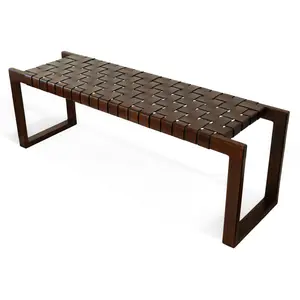 Elgin Strap Leather Bench