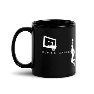 Ceramic Coffee Mug - Basketball Flying Black Coffee Mug - Coffee Cup - Basketball Mugs - Jordan Mug