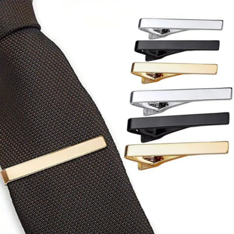 6 pcs men's metal tie clip, classic tie clip, suitable for fathers, husbands, boyfriends, business, weddings