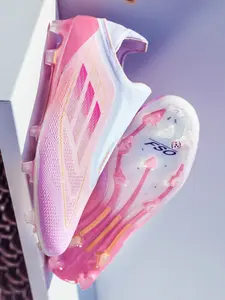 Men Women Soccer Cleats SHOES, Lightweight Breathable Firm Ground Football Boots, Anti-Slip Professional Outdoor Training Match Athletic Soccer Shoes for Adult Teenagers, Gradient Fashion Design