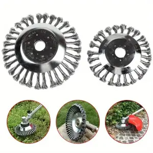 Steel wire for lawn mower; 6-inch/8-inch grass cutter head; rust remover wheel; weed wheel; weed disc; lawn mower fuel accessories