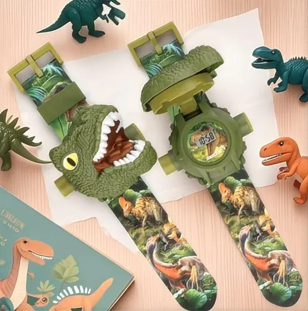 Dinosaur Projection Watch for Toddlers - 24 Cool Vivid Images, Dinosaur World Themed, Practical Time-Telling Toy, Dinosaur For Toddlers Colorful