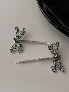 Elegant Vintage Garden Style Metal Dragonfly Hair Clips, Hair Clip Set, Perfect for Women's Daily Wear, Makeup, Bathing, Commuting, Vacation, Dating, School, Party, Holiday