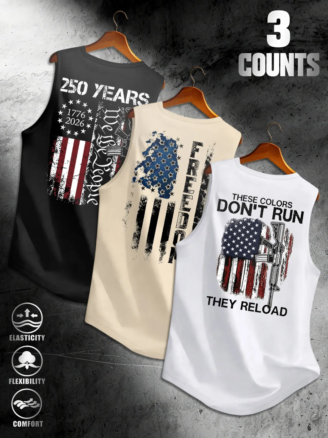 Men's Vintage Flag Print Sleeveless Vest, Sleeveless Sports Wear, Sport Vests, Summer Sports Top, Outdoor Training Tank Top, Sports Tank Tops, Fitted Sporty Style, Plain Surface Design