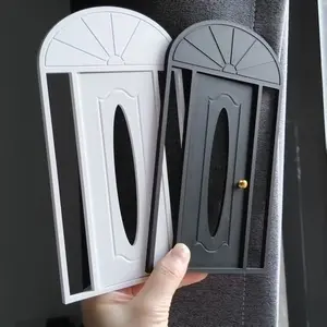 1:12 Dollhouse Mini Arch Door Black White PLA Material Decorative Door Fit Miniature Scene Building Dollhouse Entrance Room Door Decoration Model Making Accessories Best Gift for Mini Lovers Christmas,for bjd, ob11