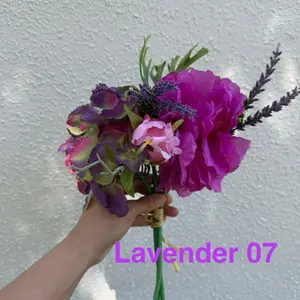 Purple Plastic Flowers for Decoration - Artificial Flower Arrangement