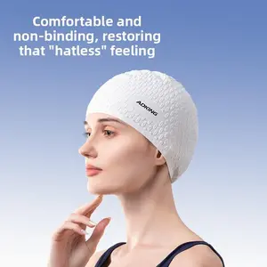Swimming cap women's long hair enlarged adult waterproof head big head circumference adult men's professional silicone swimming cap