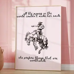 Country Lyrics Wall Art Print Poster No Framed , Small Acts Lyrics Art, Coastal Cowgirl Poster