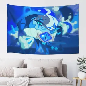 DERFTYESFG74 Shadow Milk Cookie Cartoon Print Stylish Bedroom Decoration, Living Room Decorative Tapestry, Cotton Light tapestry