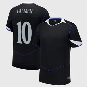 Black Color CHE Palmer 3rd Soccer Jersey, CHE Palmer Black Short Sleeve 3rd Edition Soccer Shirt
