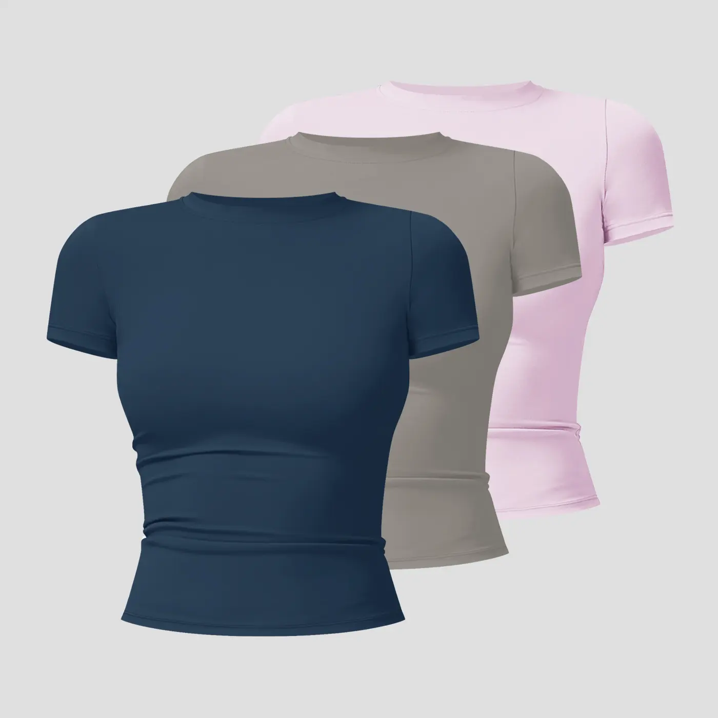 Badge Blue + Frost Gray + Lilac Pink