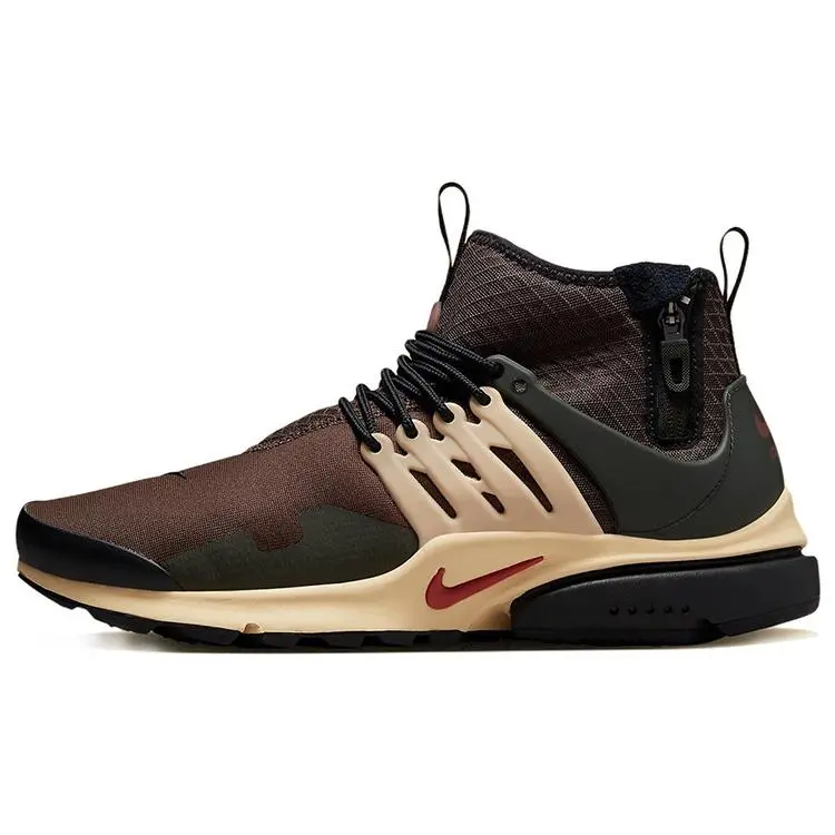 Nike Air Presto Mid Utility Baroque Brown Sesame Sequoia Canyon Rust Comfort Sneakers Men's DC8751-200