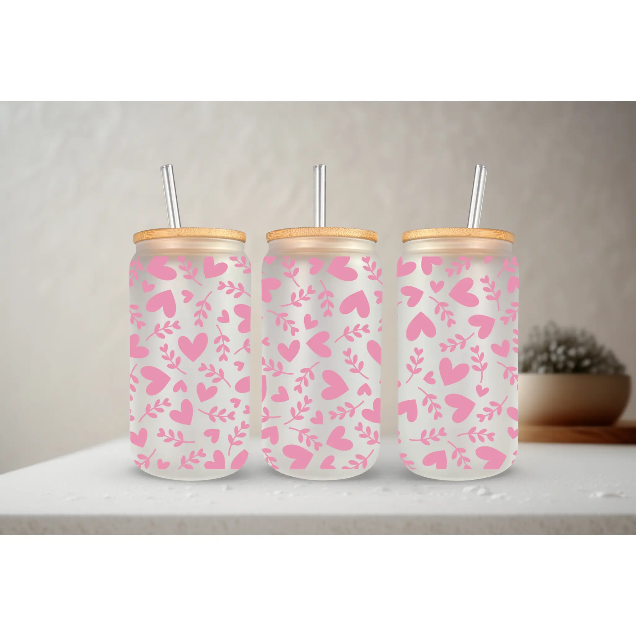 Floral Hearts | UVDTF Cup Wrap 20oz