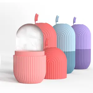 Silicone Facial Ice Roller - Exfoliation & Redness Reduction Tool for Men - Jawline Shaper & Muscle Massage - Premium Quality 60G Face Pack - Cleansing Beauty Tool