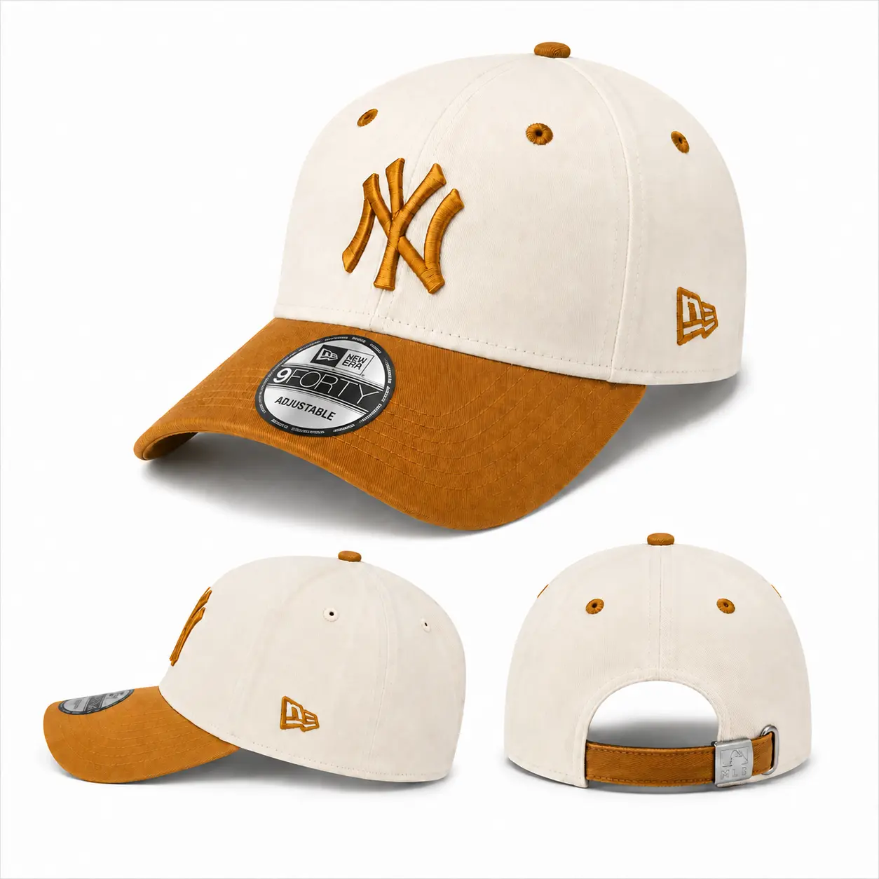 New Era MLB NY Yankees 9FORTY Strapback Snapback Buckle Cap  – Baseball Hat for Men Women, Unisex Streetwear Sombrero, Urban Fashion USA 2026, Retro Vintage Sport Look, TikTok Trend