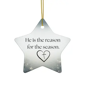He is the Reason for the Season Ornament | Ceramic Star Ornament