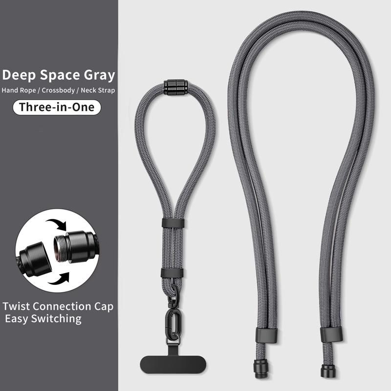 Adjustable 3-in-1 Phone Lanyard Strap Crossbody Neck Wrist Wear Anti-Theft Anti-Drop Universal Holder with Secure Clip for Men Women Durable Stylish featured  deals Nylon