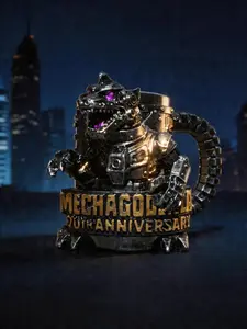 Mechagodzilla 70th Anniversary 3D Sculpted Mug, Limited Edition Collectible Stainless Steel Tankard, Gift for Godzilla & Kaiju Movie Fans