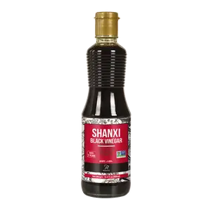 Soeos Shanxi Black Vinegar 16.9 fl. oz (500ml), Traditional Black Vinegar, Naturally Fermented, Mature Aged Black Vinegar, Black Shanxi Vinegar, Dark Chinese Vinegar, Traditional Shanxi Vinegar. Flavor