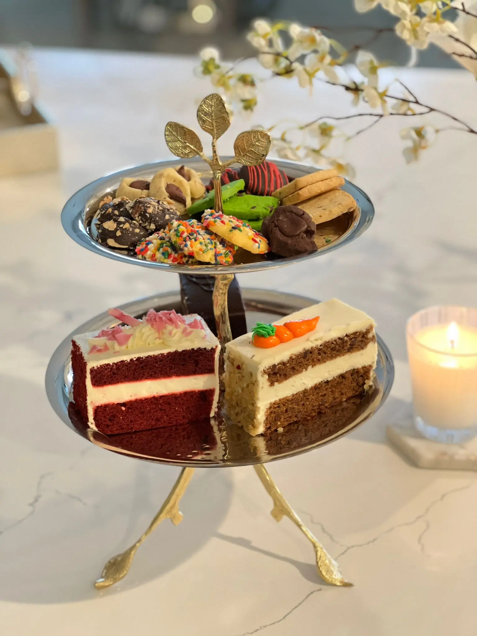 Two Tier Dessert Stand Two Tier Dessert Stand