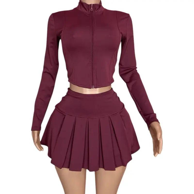 Casual Womenswear Set 2 pcs Mauve S M and L Athletic Elegance Clothes for Everyday Outfits