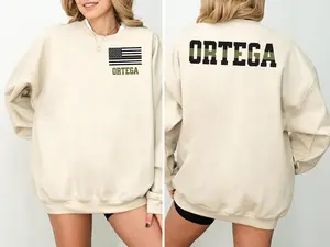 Custom Army Wife Sweatshirt with Name, Personalized Army Solider Family