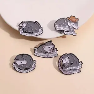 Opossum Pins, Cute Animal Pins for Backpacks and Jackets