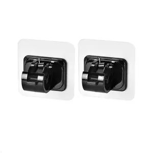 Wall-Mounted Curtain Rod Bracket, Self-Adhesive Hook, Durable Plastic, Easy Installation, Space-Saving Design, Multi-Purpose Hook