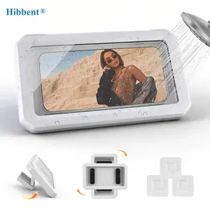 【Free delivery】Hibbent Shower Phone Holder Waterproof - 480° Rotatable Retractable Adjustable Shower iPhone Case Holder, Bathroom Wall Phone Mount Stand Water Proof Anti Fog, Accessories for 4-7" Cellphones