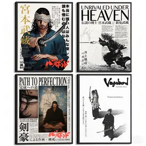 [Wooden FRAME]*Vagabond* Anime, Manga, and Movie Posters,Vintage Japanese Wall Decor Artwork  Anime posters Room Wall Decor For Men
