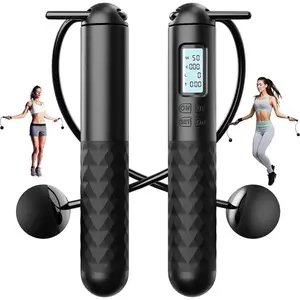 Smart Gravity Ball Jump Rope - Cordless Skipping with Digital Counter, Adjustable Weight for Home/Gym Workouts
