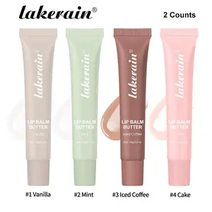 Nourishing Lip Butter Balm, 2 Counts Lip Plumper, Moisturizing Tinted Lip Balm, Plumping Lipsticks, Sheer Lip Tints, Hydrating Lip Stain, Daily Lip Moisturizer for Soft, 4 Scents, Hydrating Lip Care