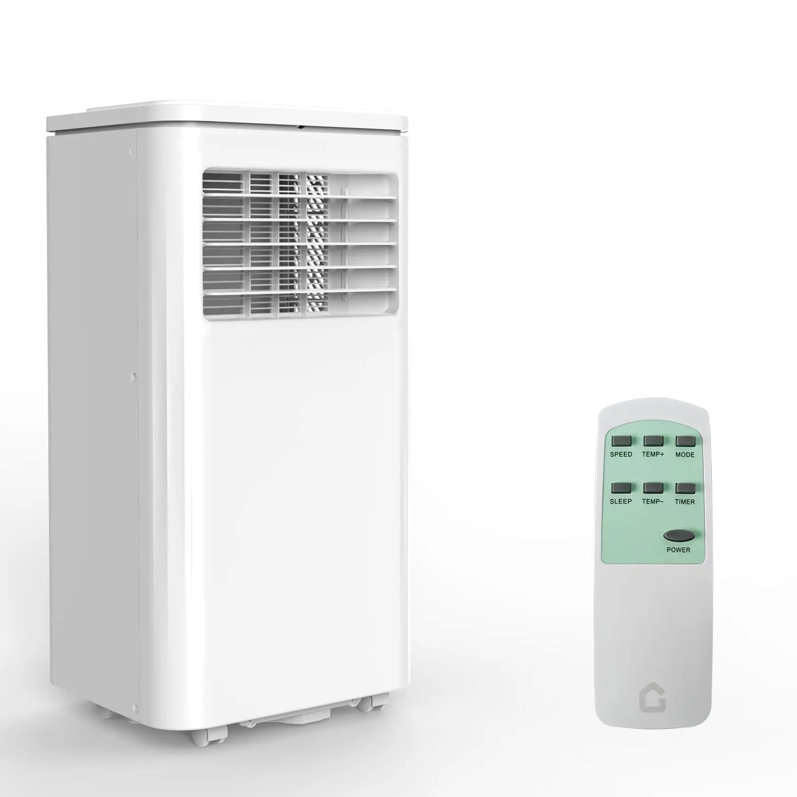 GARVEE Portable Air Conditioners 8000 BTU, Efficient Portable AC Unit with Dehumidifier, Fan, and Sleep Mode, Quiet Operation with Remote Control and 24H Timer for Bedroom and Office Use, White