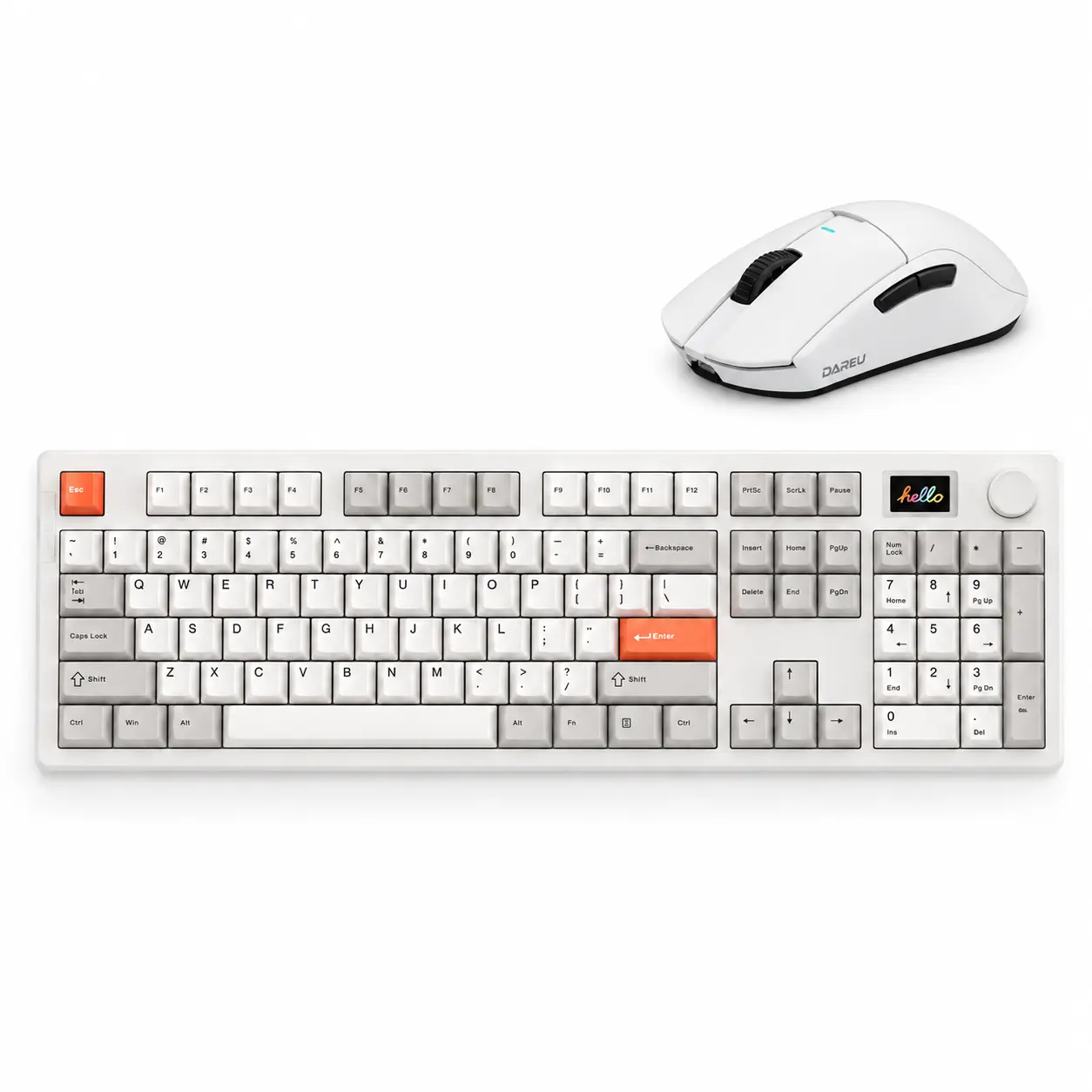 DAREU A104 Master | 8K Full-Size Wireless RGB  Keyboard with TFT & Knob
