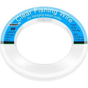 Clear Fishing Wire,755FT Monofilament Fishing Line,Clear String for Hanging,Strong Wire Invisible Nylon Thread for Hanging Balloon,Garland,Picture,Crafts,Decorations,Suitable for Beading Sewing : Sports & Outdoors