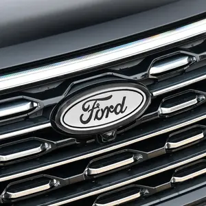 12.5cm 14.3cm 17.5cm 22.5cm ABS Car Hood Front Rear Trunk Emblem Badge Car Logo Car front grille For Ford Mondeo Ecosport Kuga Focus 2 3 4 Mustang Fiesta Fusion Car Series Auto Accessories