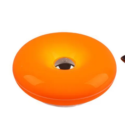 Modern Orange Donut Plug-in Wall Sconce - Midcentury Style 12W Light Dimmable Adjustable RGB Lighting LED Table Lamp Compatible, Charging Cable Included, Living Room Bedroom Room Decor Home Goods Indoor Lighting, Sohochic