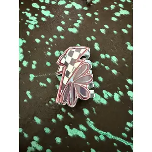 Black Checkered Claw Clip