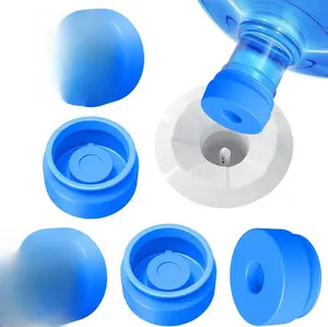 3 and 5 Gallon Water Jug Cap, Silicone Reusable Replacement Cap, Non Spill Bottle Caps for 55mm Bottle Water Dispenser Caps - Pack of 3