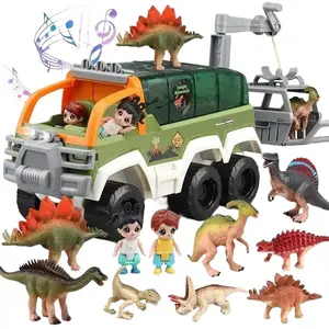 Dinosaur Car Truck Toys for Toddler with Music and Growl Preschool Boys Toys