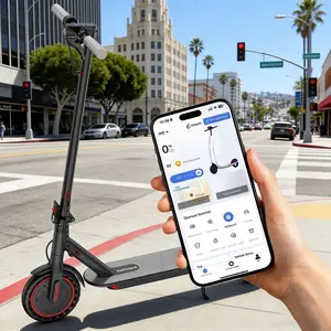 Ladped Electric Scooter-350W Motor, 19 MPH, 16-MileRange, Foldable, App-Controlled, 8.5" Puncture-Proof Tires