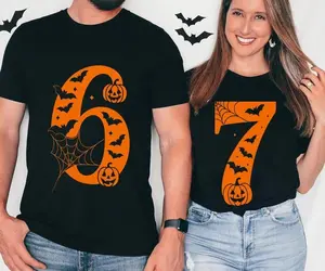 6 7 Couples Halloween Costume, Funny Matching Comfort Colors Tee, Teacher Funny Shirt, Teacher 6 7 Shirt, Trendy Teen Halloween Costume Shirt