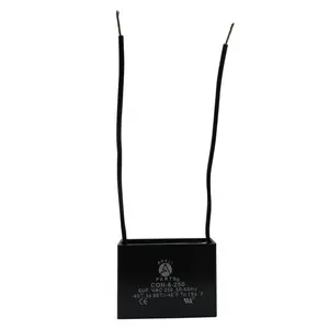 Appli Parts Fan Capacitor 6 mfd (microfarads) uf 250 VAC with 2 Wire Terminal Connections compatible with any brand with same capacitance 1-7/8in Width 3/4in Depth 1-3/8in Height CAP-6-250-2C