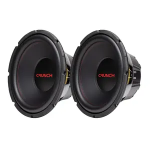 Crunch CRW12D4 12 Inch MAX 4 Ohm Dual Voice Coil Car Subwoofer Speakers (2 Pack)