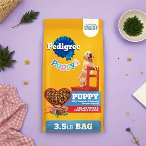 Pedigree Dry Puppy Food - Grilled Steak and Vegetable Flavor, 3.5 lb Bag