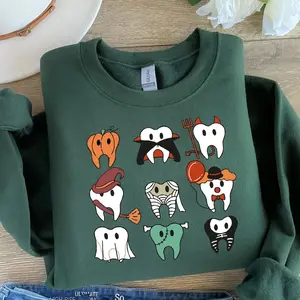 Spooky Halloween Dentist Shirt, Dental Halloween Shirts, Matching Halloween Dental Shirts, Dental Hygiene Sweatshirts, Dental Office Tshirt