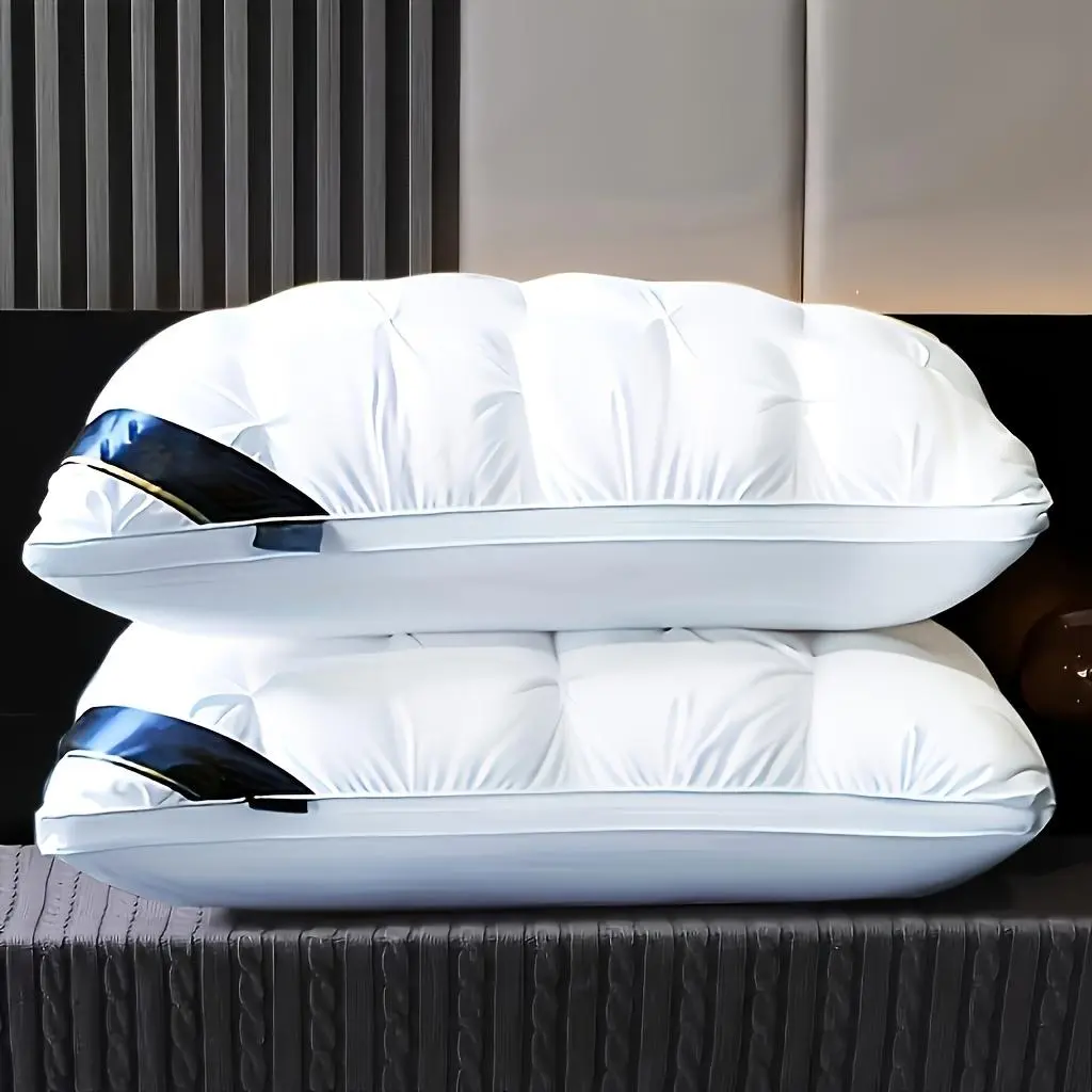Standard Pink Hotel Collection Pillows - Polyester Fill, Machine Washable, Anti-Allergic, Neck Support for Stomach Sleepers, Soft Bedroom Bedding